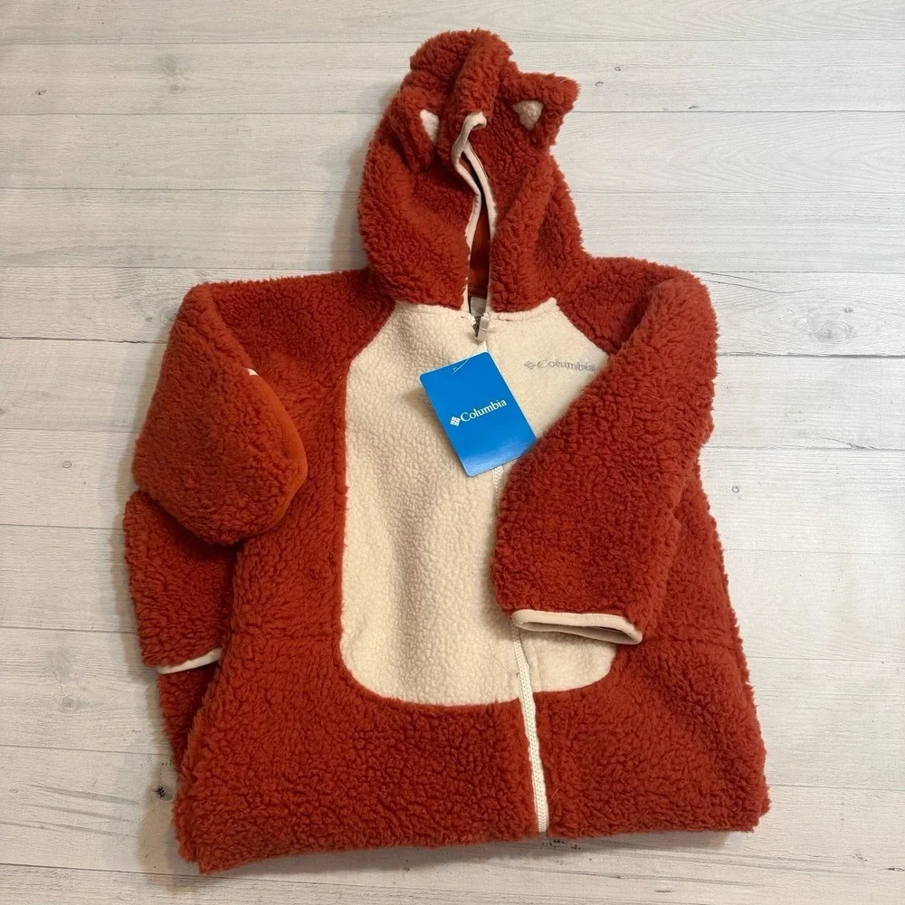 Columbia baby‎ Sherpa fleece fox bunting 18/24 months NEW